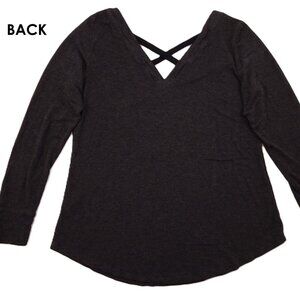 Sexy! Cabi Cross Back Sweatshirt Medium Tunic Shirt Charcoal 94.00 Gray Comfy M